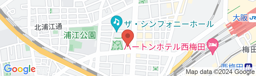 モクシー大阪新梅田(マリオットグループ)の地図