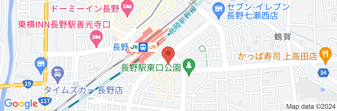 天然温泉ホテルリブマックスPREMIUM長野駅前の地図