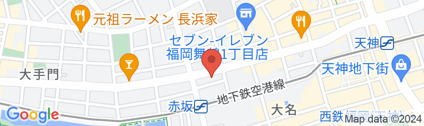 ホテルリブマックス福岡天神WESTの地図