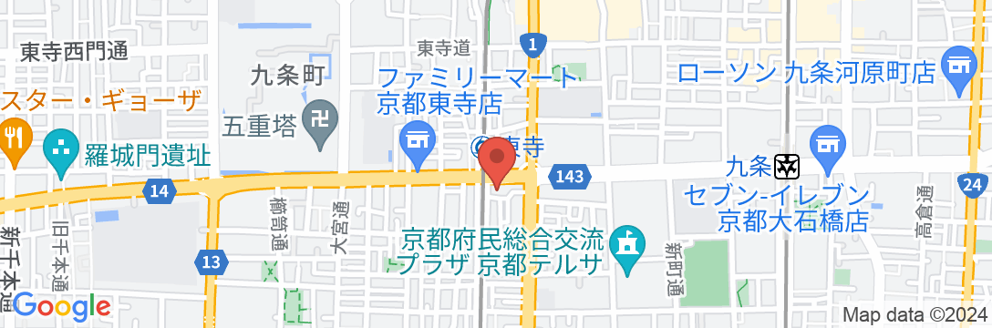 コンフォートホテルERA京都東寺の地図