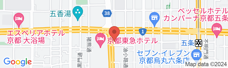 コンフォートホテル京都堀川五条の地図