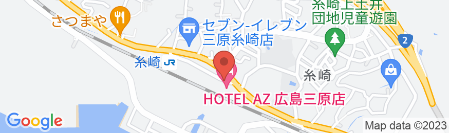 HOTEL AZ 広島三原店の地図