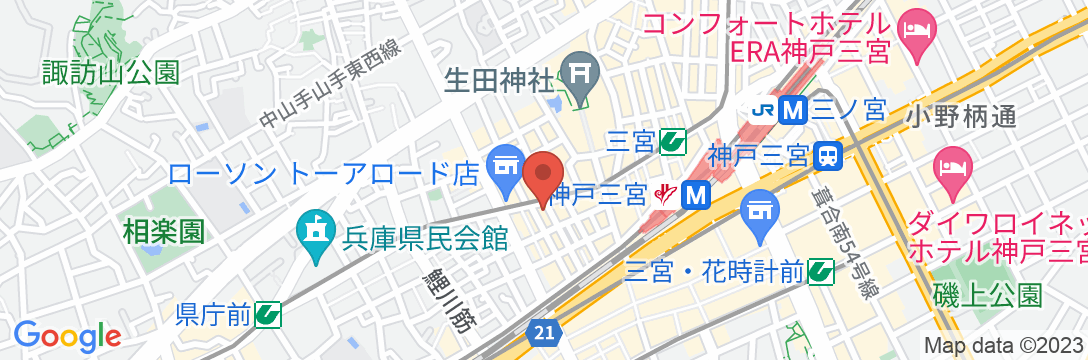 ザ ロイヤルパーク キャンバス 神戸三宮の地図