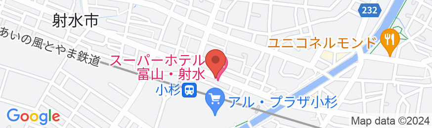天然温泉 東風の湯 スーパーホテル富山・射水の地図