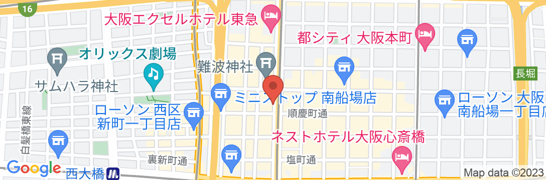 W大阪の地図
