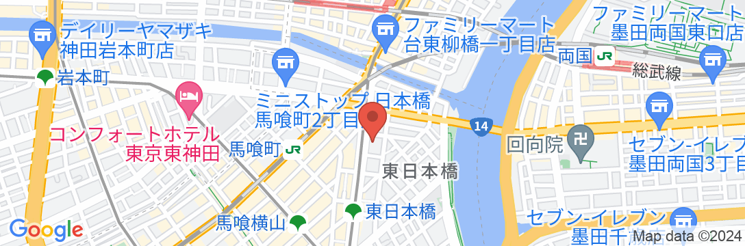 R&Bホテル東日本橋の地図