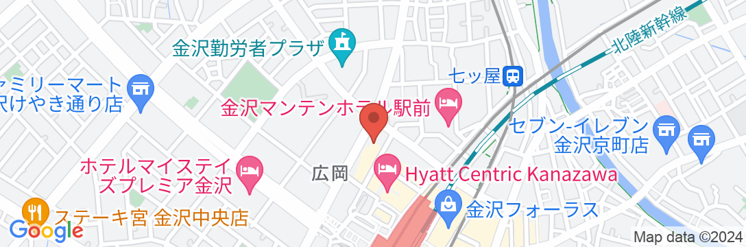 R&Bホテル金沢駅西口の地図