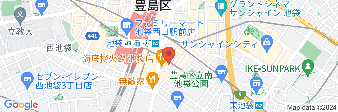 DEL style 池袋東口 by Daiwa Roynet Hotelの地図