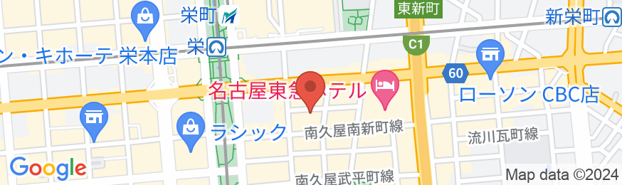 R&Bホテル名古屋栄東の地図