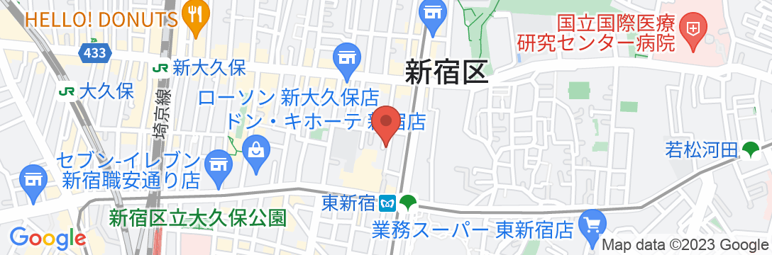 GLOU東新宿の地図