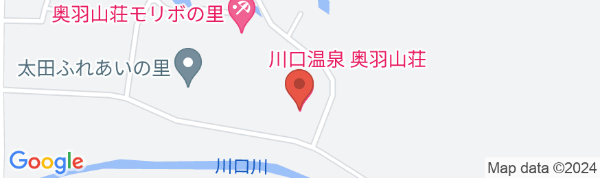 川口温泉 奥羽山荘の地図