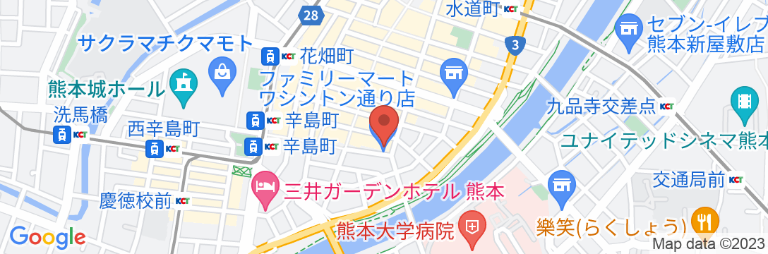 R&Bホテル熊本下通の地図