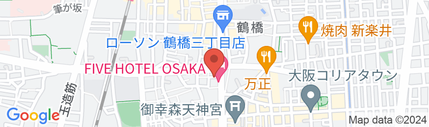 FIVE HOTEL OSAKAの地図