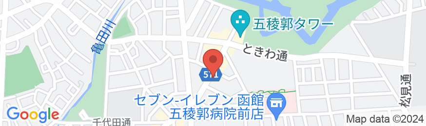 ホテルBRS函館五稜郭タワー前の地図