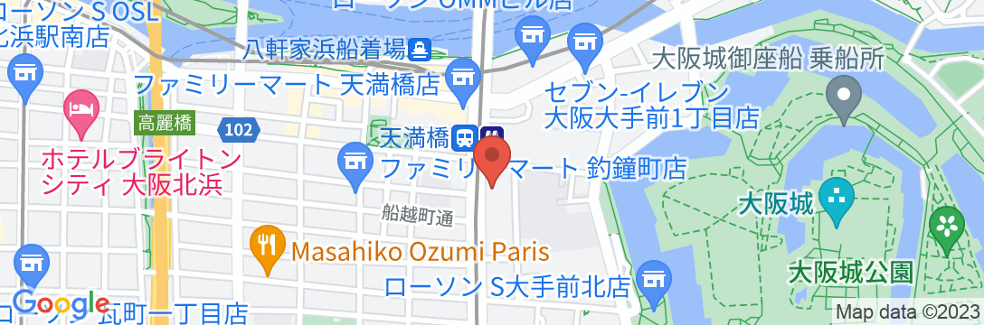 アパホテル〈大阪天満橋駅前〉(全室禁煙)の地図
