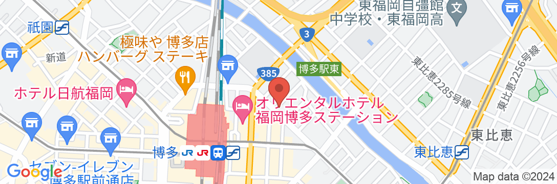アパホテル〈博多駅筑紫口〉の地図