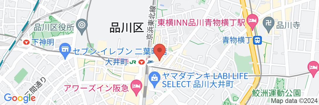 Smart Stay SHIZUKU 品川大井町の地図