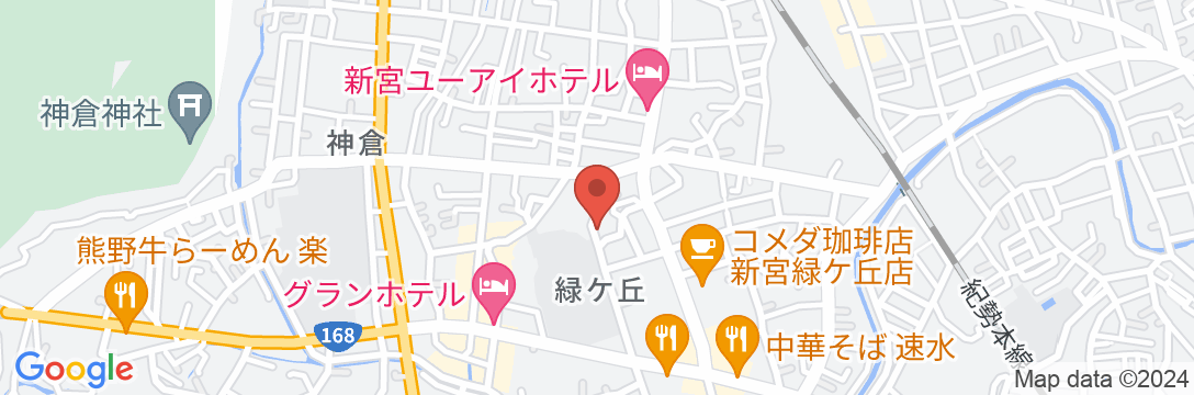 心結ゲストハウス 新宮店の地図