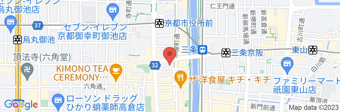 HOTEL ARU KYOTO(ホテルアル京都)三条木屋町通りの地図