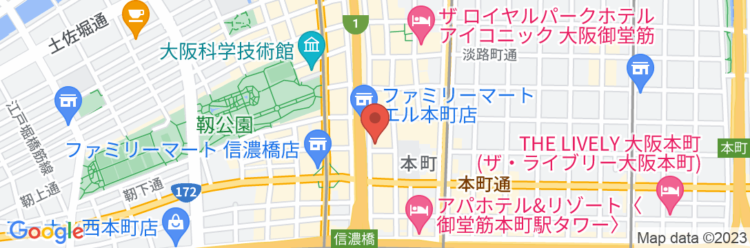 ホテルコルディア大阪本町の地図