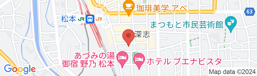 白樺の湯 たびのホテルlit松本の地図