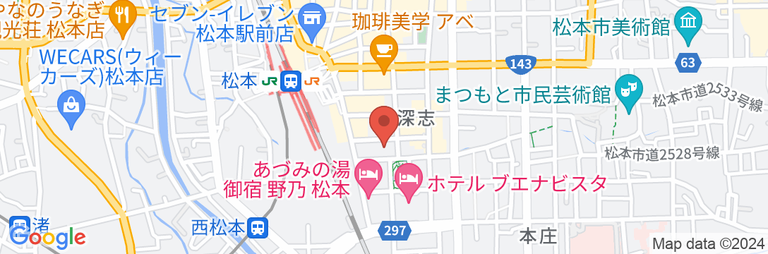 白樺の湯 たびのホテルlit松本の地図