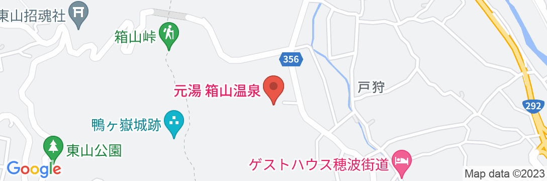 元湯 箱山温泉の地図