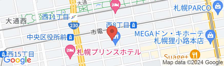 天然温泉ホテルリブマックスPREMIUM札幌大通公園の地図