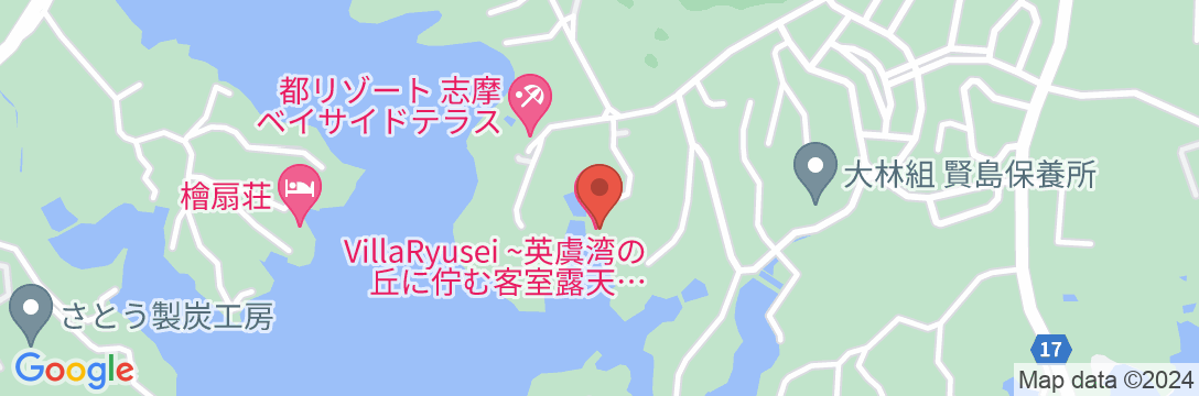英虞湾の丘に佇む客室露天風呂の宿〜VillaRyuseiの地図
