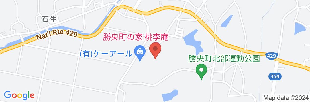 勝央町の家 桃李庵の地図