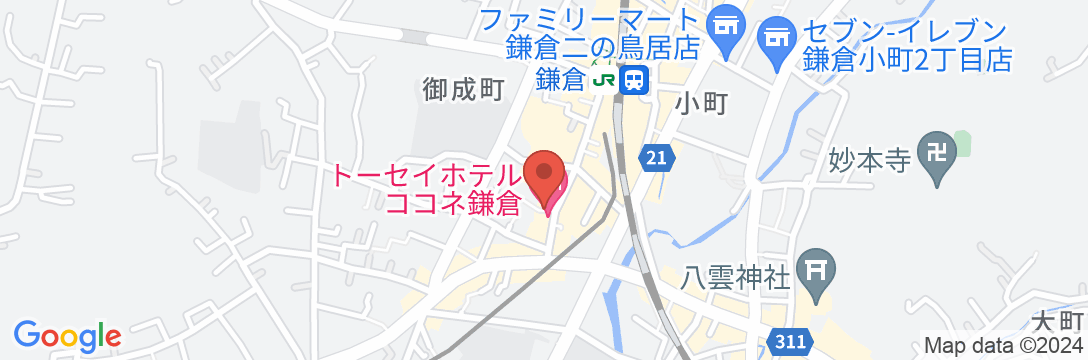 トーセイホテルココネ鎌倉の地図
