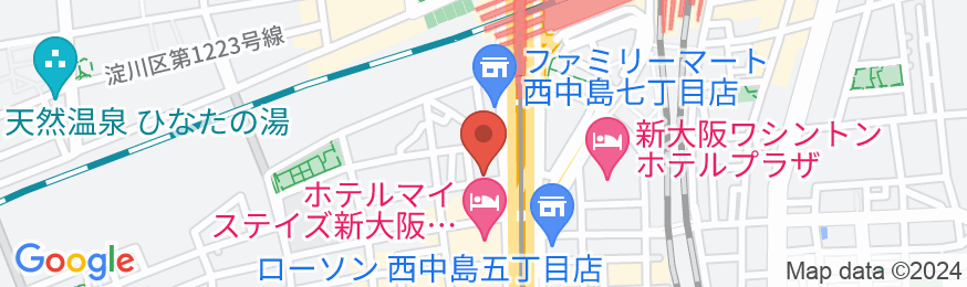 アパホテル〈新大阪駅タワー〉(全室禁煙)の地図