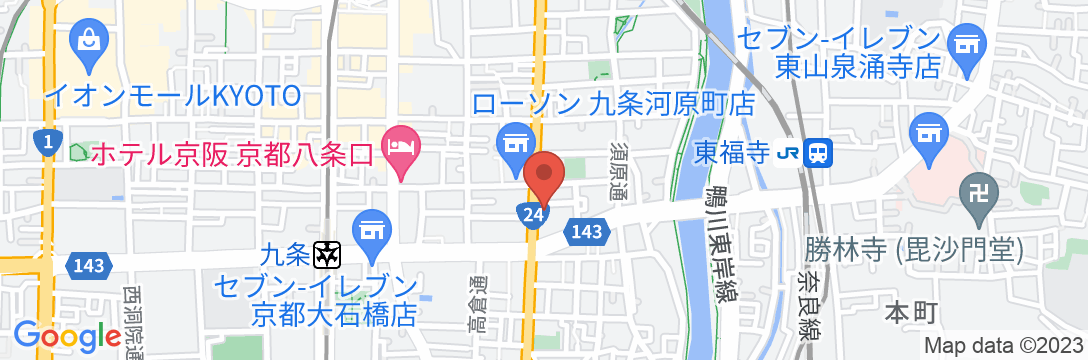 京都シティガーデンズホテルの地図