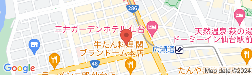 変なホテル仙台 国分町の地図