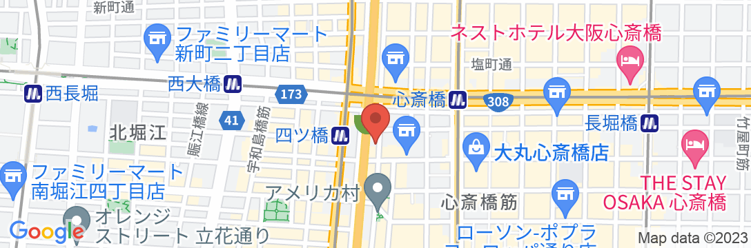アパホテル〈なんば北 心斎橋駅前〉(全室禁煙)の地図