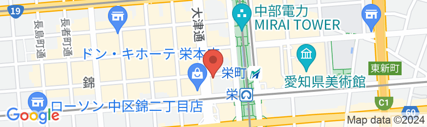 ホテルオリエンタルエクスプレス名古屋栄の地図