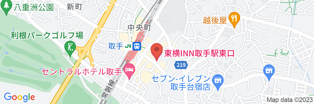 東横INN取手駅東口の地図