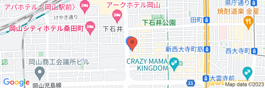 ホテルNo.1岡山の地図