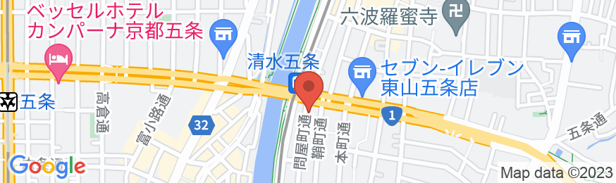 ホテルアベストグランデ京都清水の地図