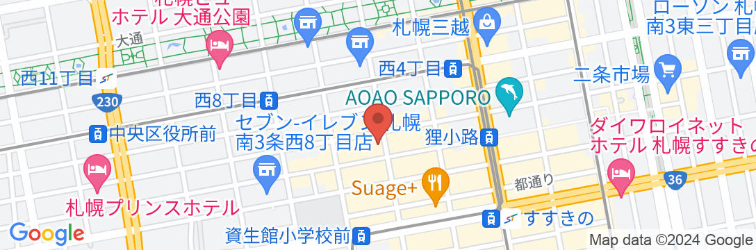 ホテルアベスト札幌の地図