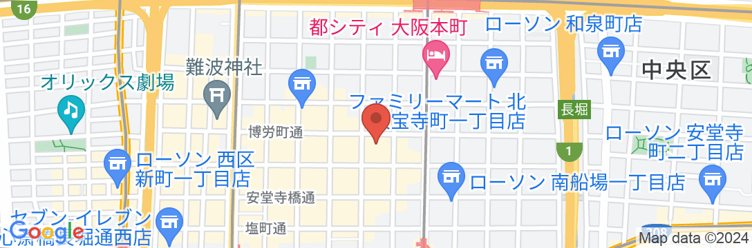 ザ・ワンファイブ大阪堺筋の地図