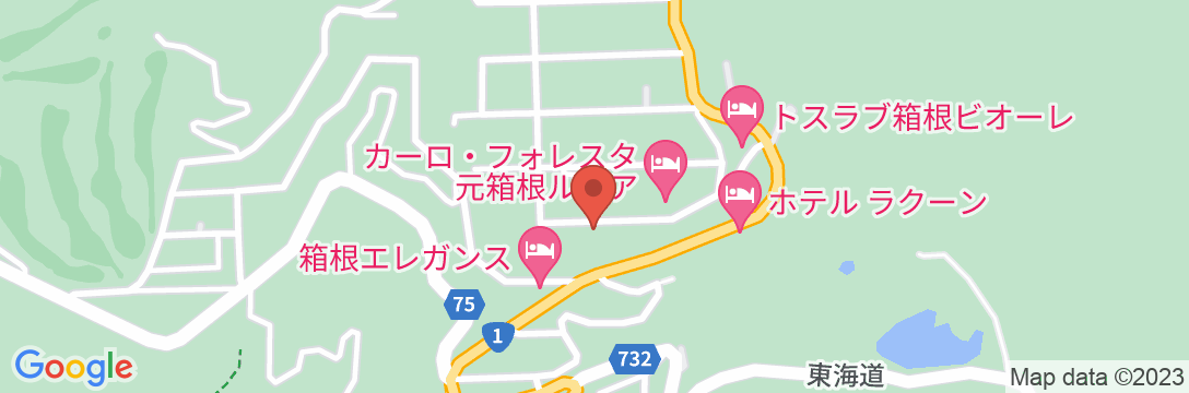 ホテル四季の館箱根芦ノ湖の地図