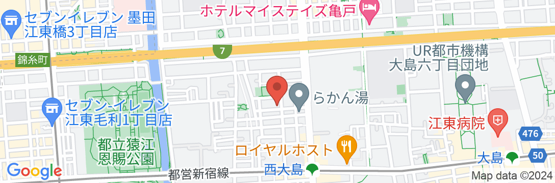 エーケースターホテル東京の地図