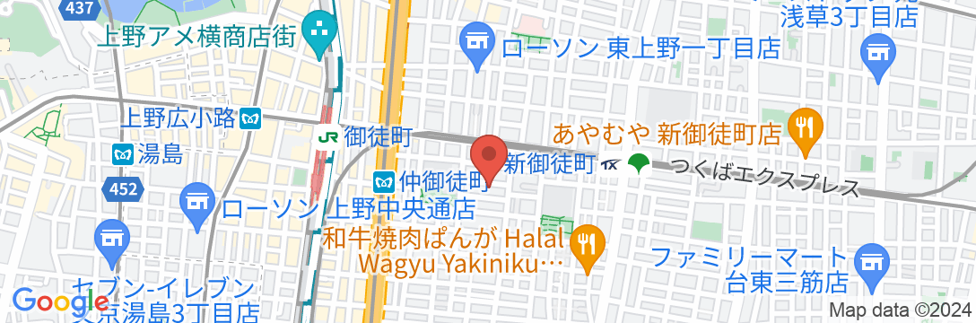 寅ホテル 台東の地図