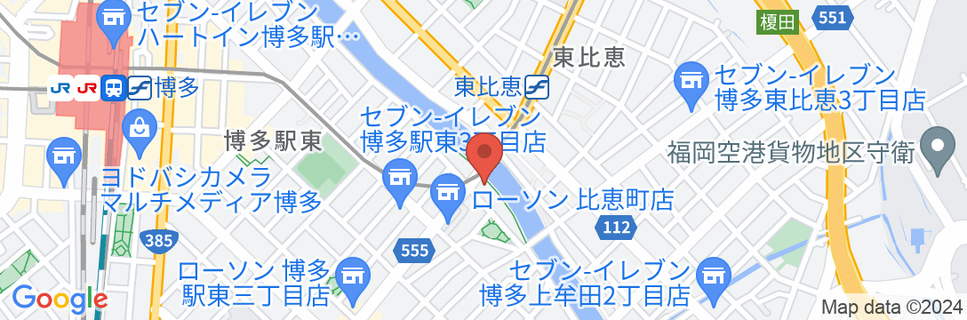 グームホテル博多東比恵駅前の地図