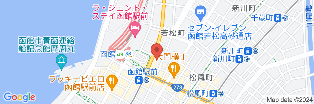 フレックステイイン函館駅前(マイステイズ・ホテル・グループ)の地図