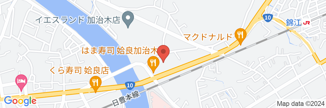 かじき温泉ホテルの地図