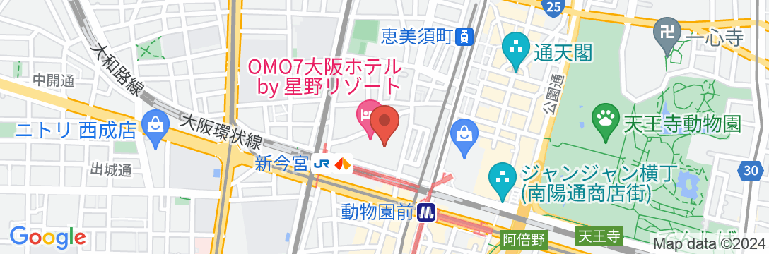 OMO7大阪 by 星野リゾートの地図