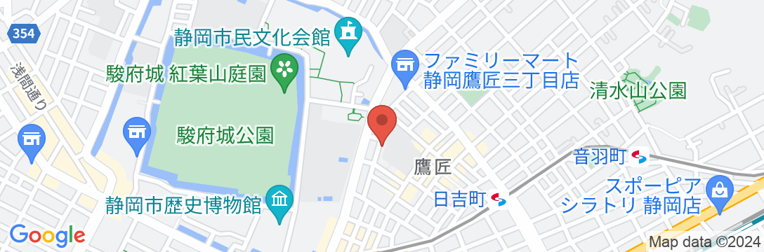 ホテルセレステ静岡 鷹匠の地図