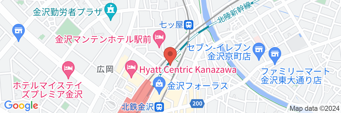 チサン バジェット 金沢駅前の地図